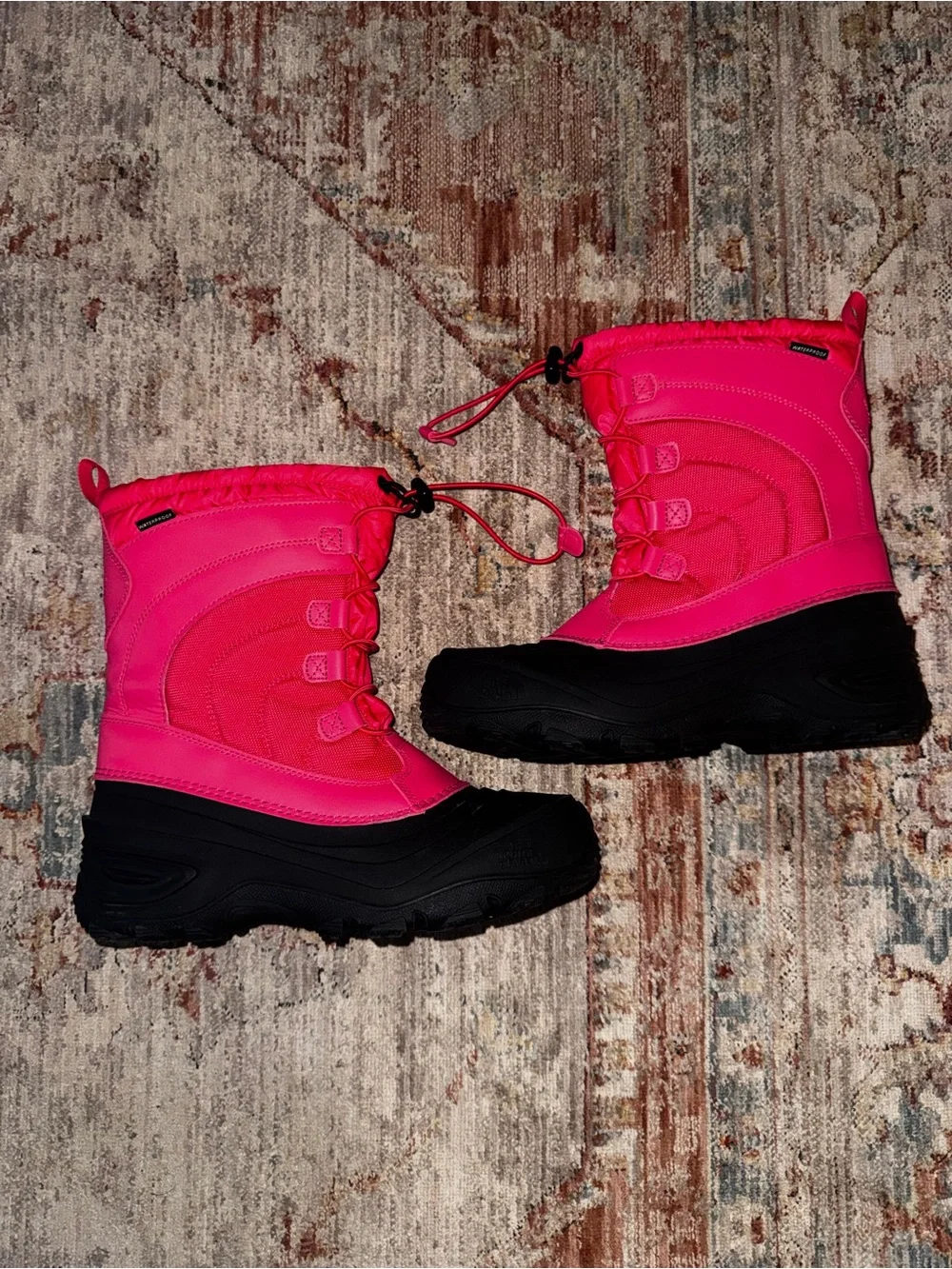 The North Face Kids Pink and Black Waterproof Snow Boots